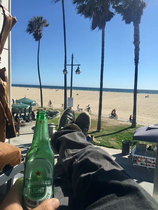Cheers to sharing the best spot in Venice Beach for the lowest price. You won’t ever find a beach front ocean view fully loaded apartment with garaged parking and all the freebies that’s in the perfect location on the world famous Venice Boardwalk walking distance to everything.