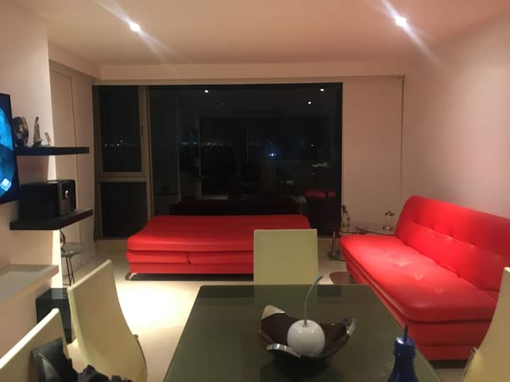 Each sofa bed is 1.20 x 1.90  for two people. Comfortable sleeps 4 people.