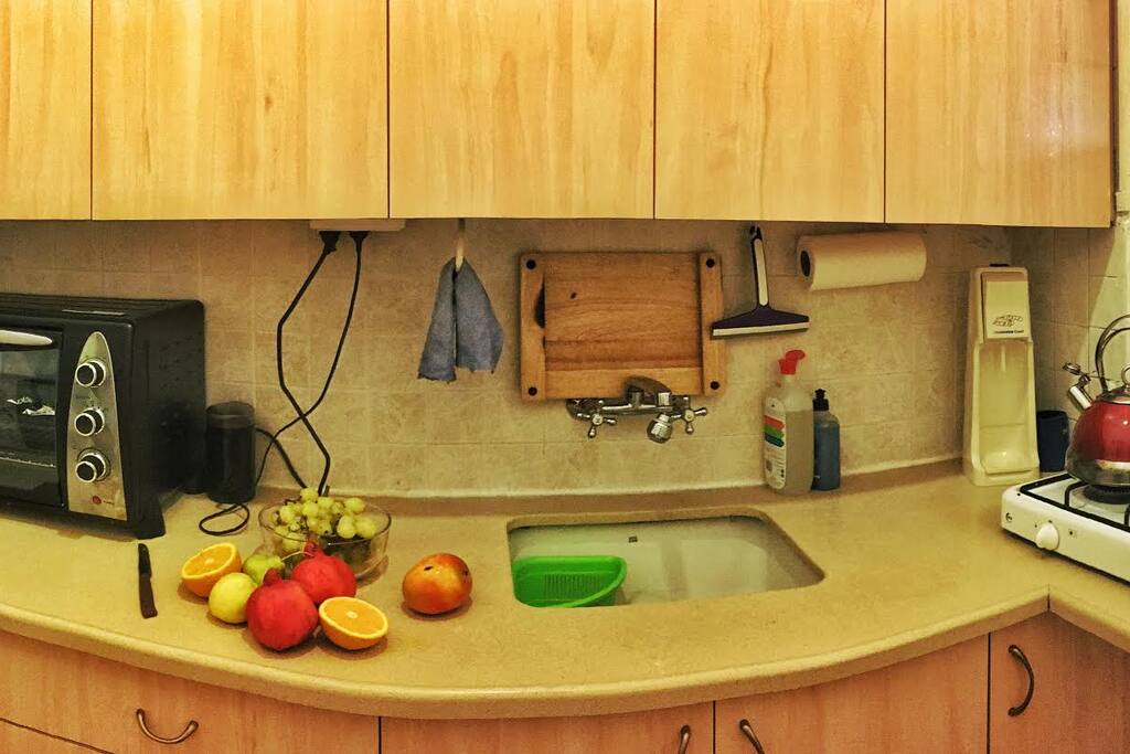 Fully stocked kitchen at your disposal.