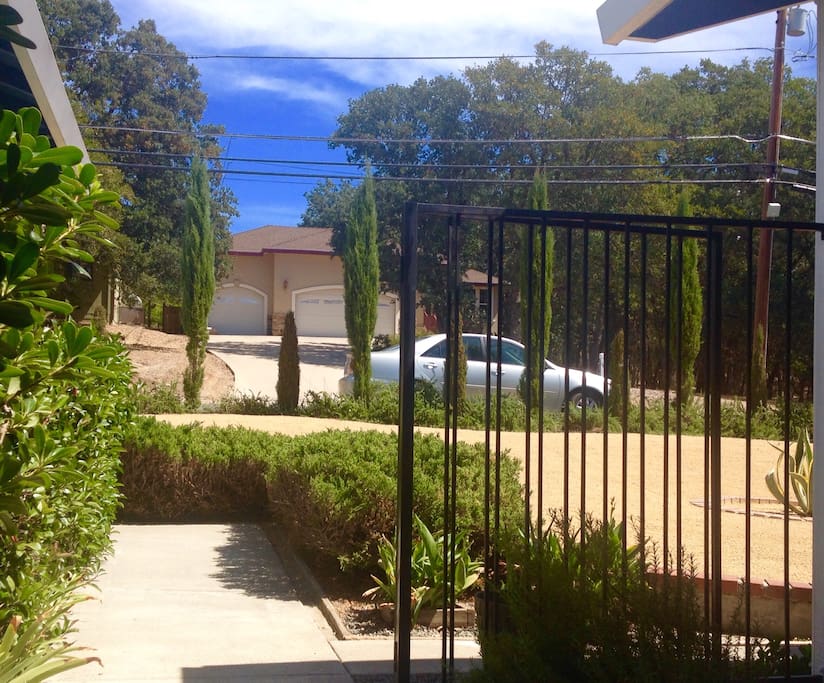 Looking out front door