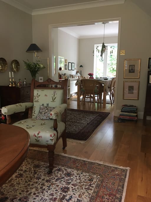 The open plan reception / dining rooms.