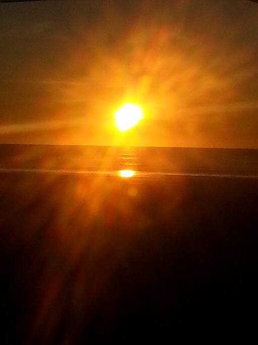 Sunset view from the deck