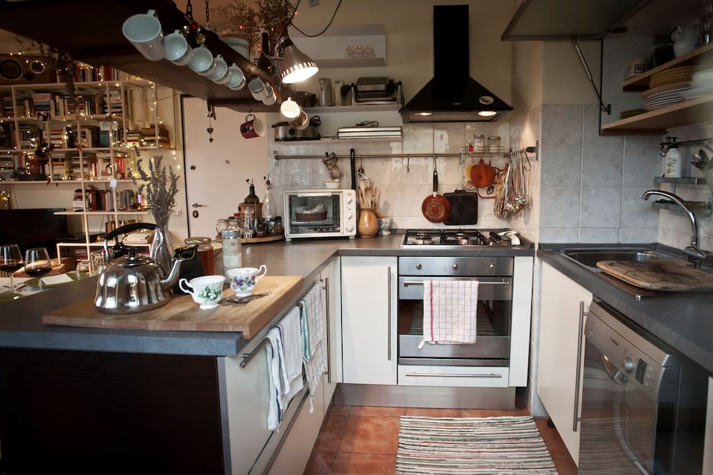 the kitchen