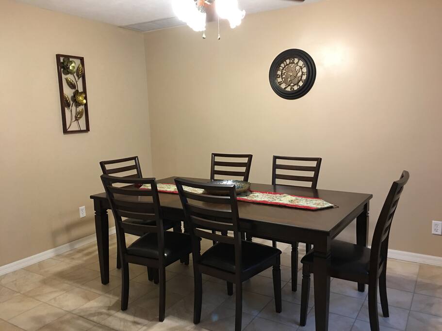 Dining table seats 6-8