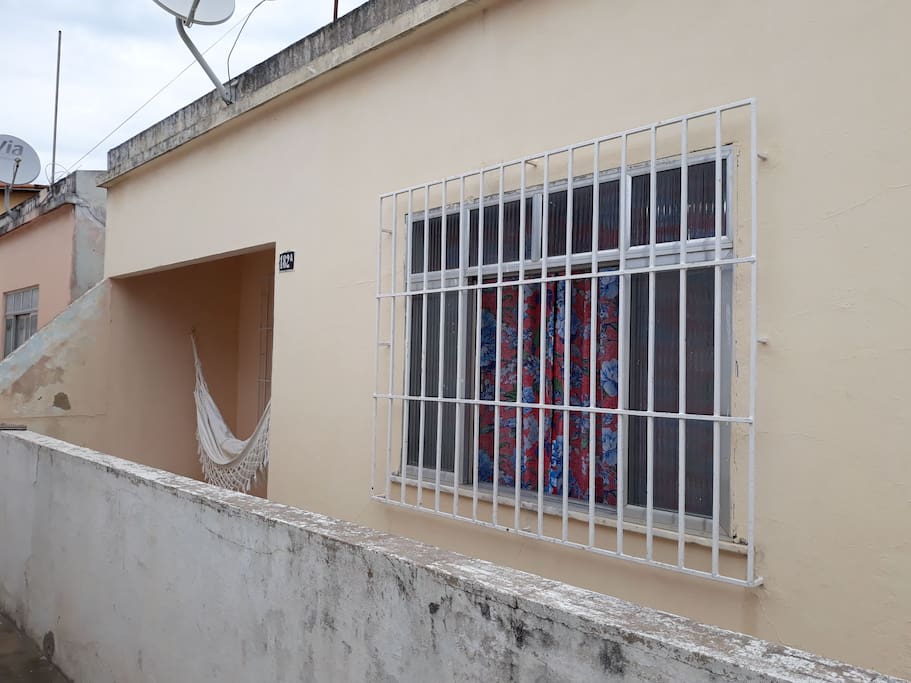 frente da casa.