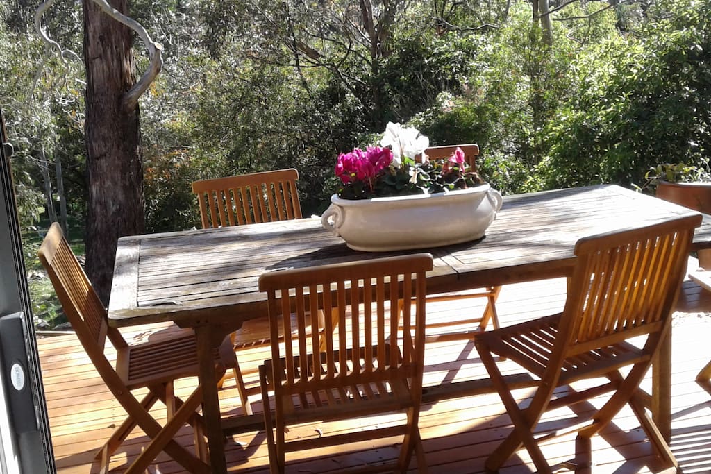 Beautiful private deck for relaxing.