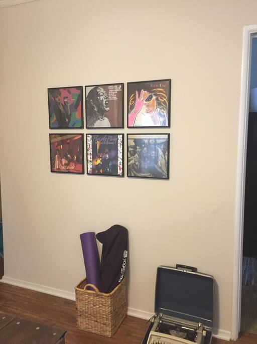 Gallery wall of records