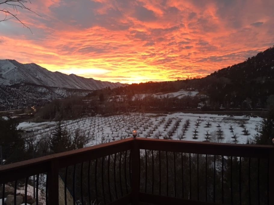 Sunset view from back deck