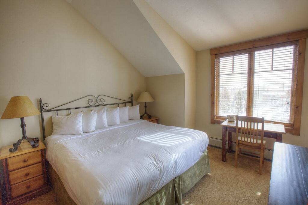 Enjoy views of Breckenridge from the bed
