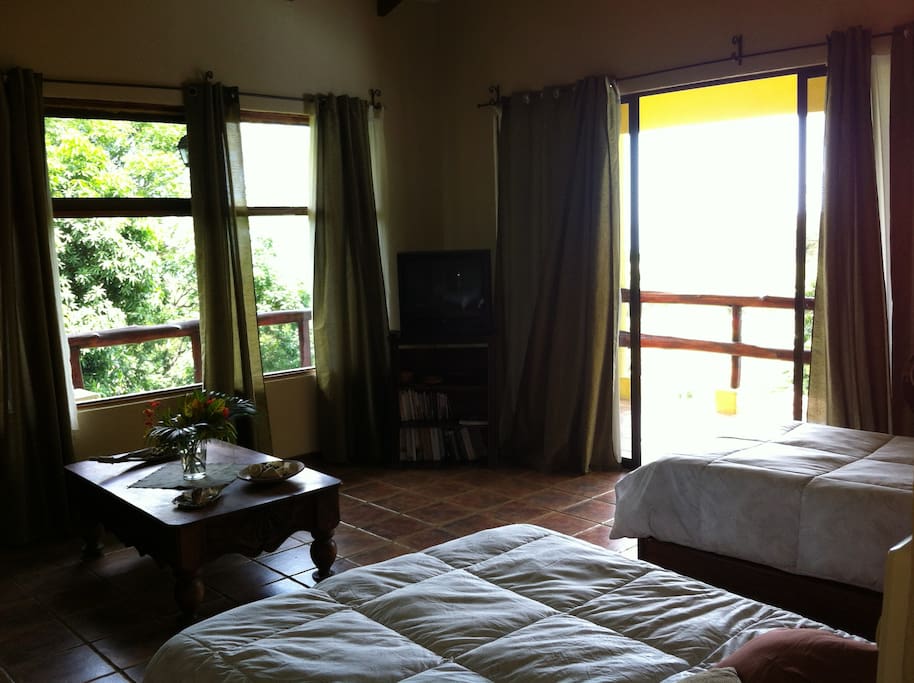 Large windows open up to Flamingo and Potrero Bay