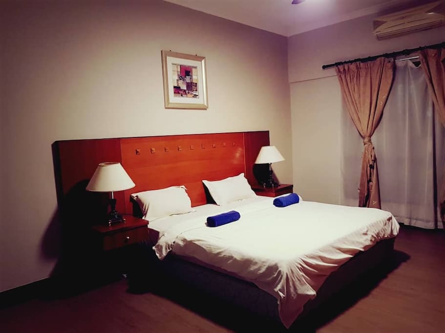 Hotel standard super king bed.