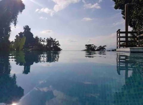 Casa em cond pool with view of the beach of Curral