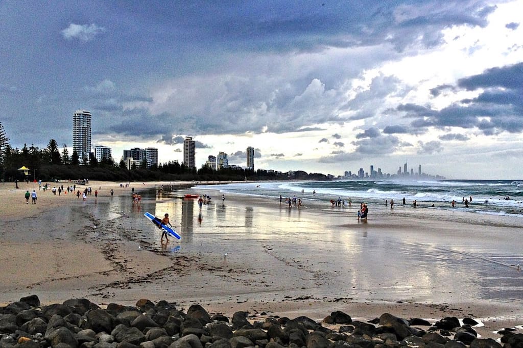 Beautiful Burleigh Heads beach right on your doorstep!