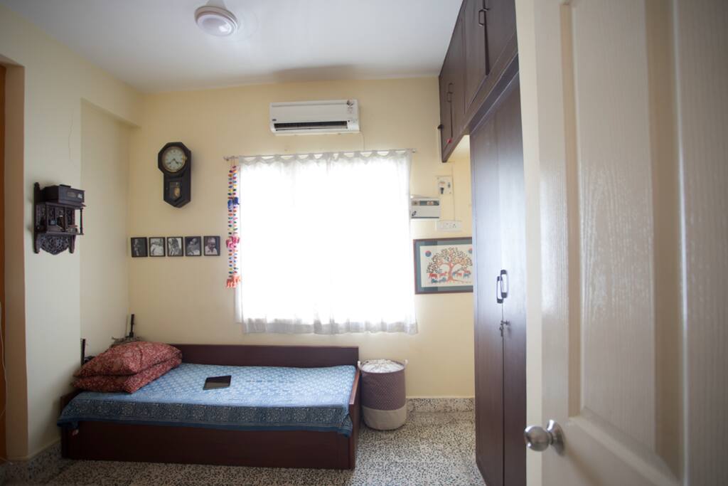 Bedroom with Cupboard, Bathroom and Amenities