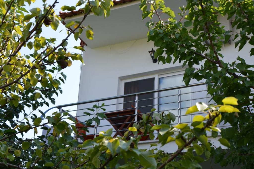 Balcony view as seen from garden