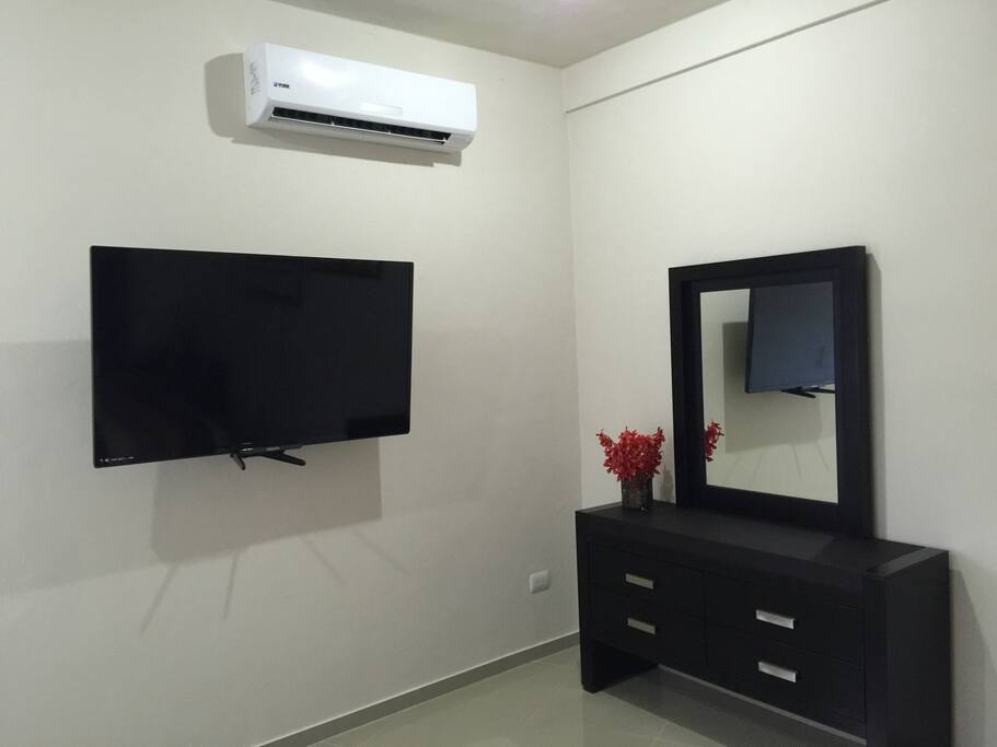 TV inside main bedroom