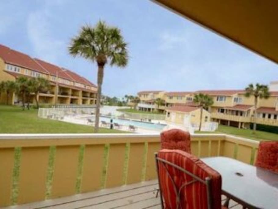 Poolside overlooks one of TWO pools!!