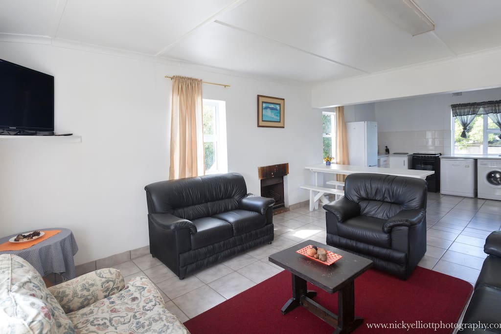 Spacious, light and bright open plan living room.