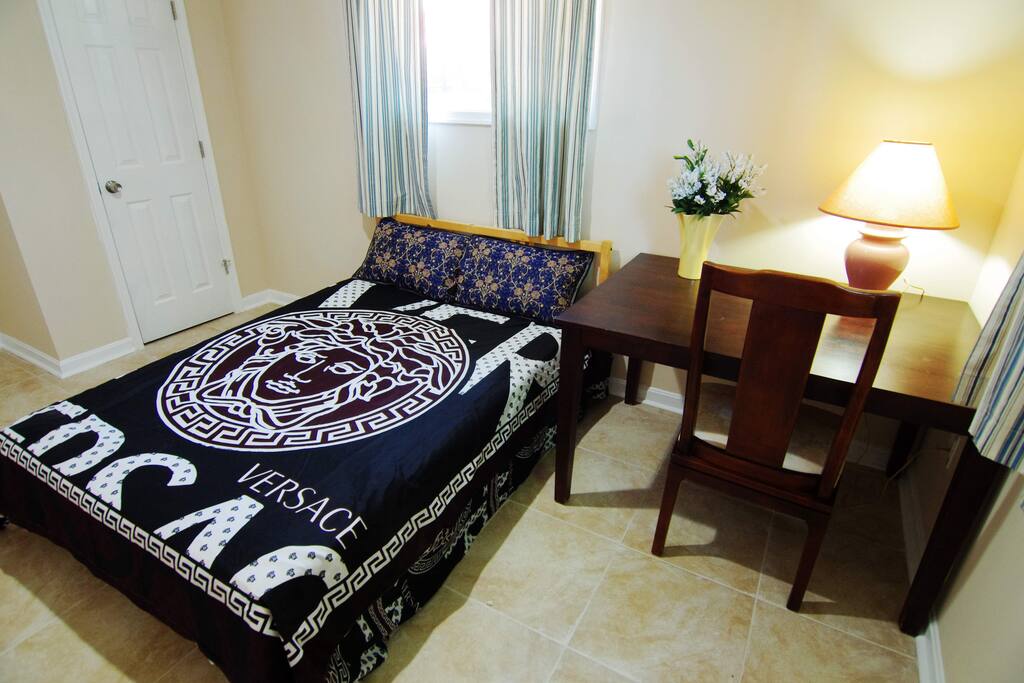 One full size(double size) bed ,one desk