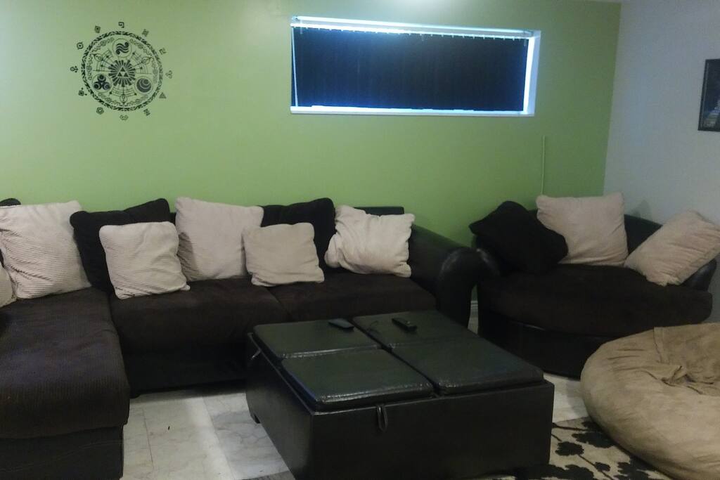 Basement tv room