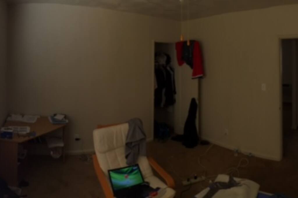 Bedroom with closet and Office Desk