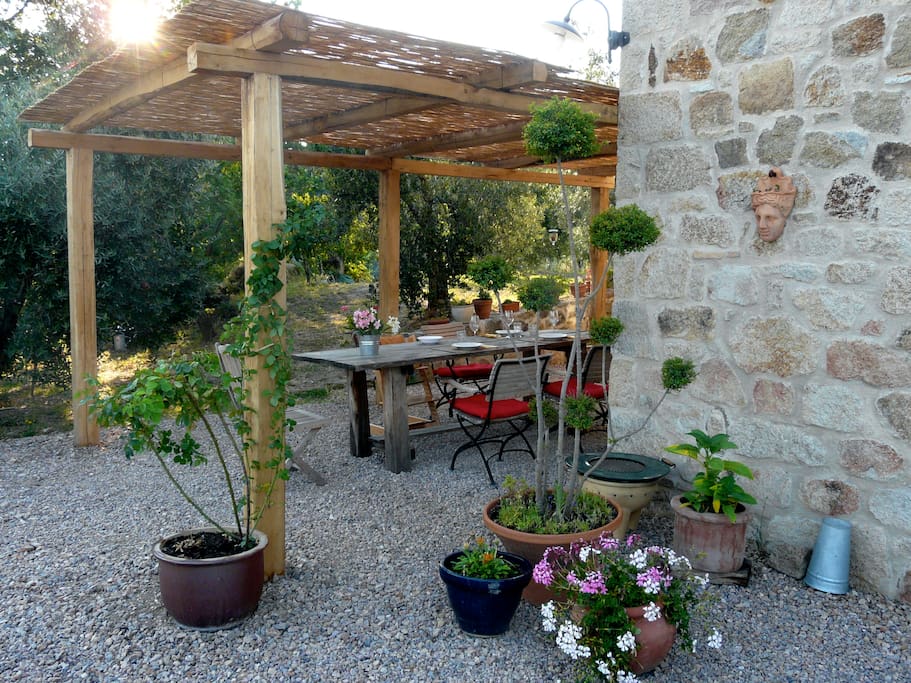 Terrasse und Pergola