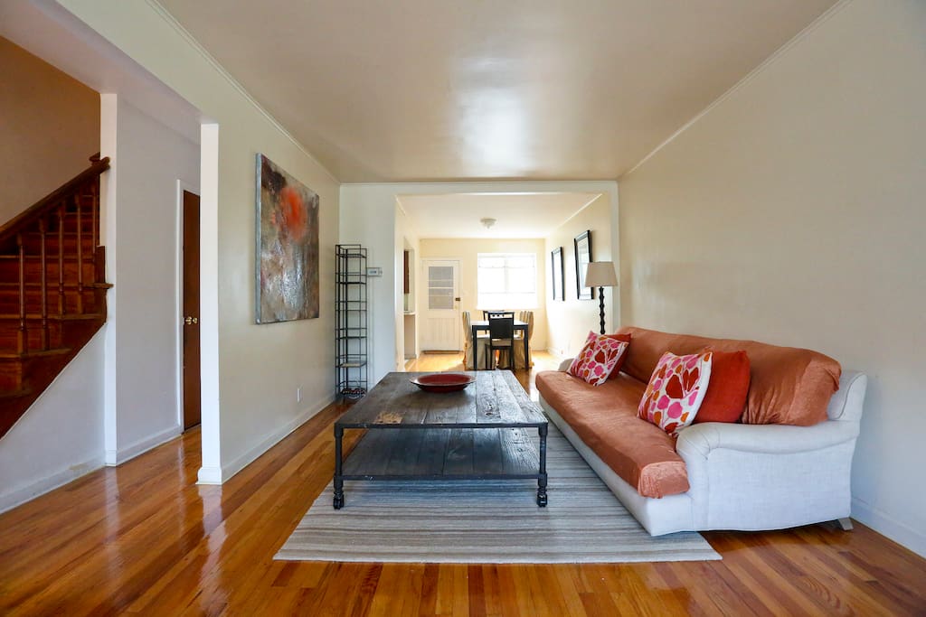 Lovely living room and dining room