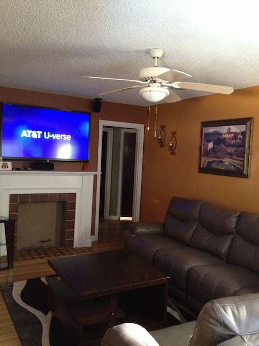 60" HD TV in living room