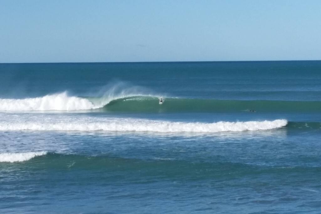 The surf sometimes pumps right over the road, even if the banks aren't the best there it is only a short drive down the beach or over the hill for many more options