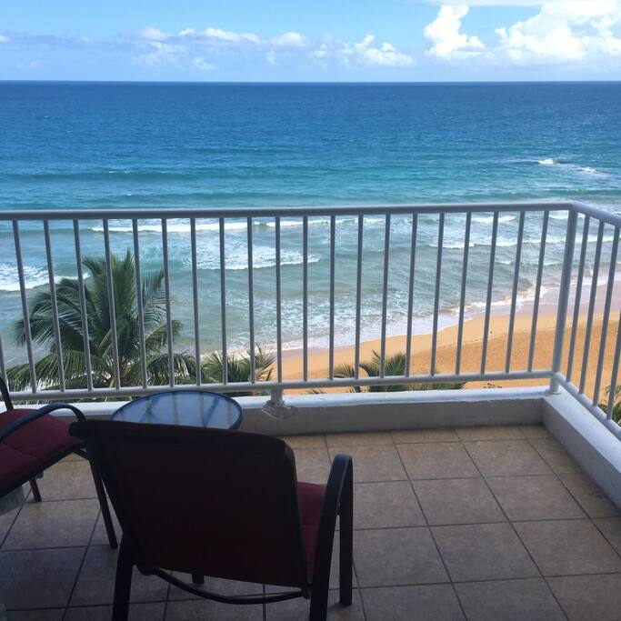 Relax with a beverage on the balcony