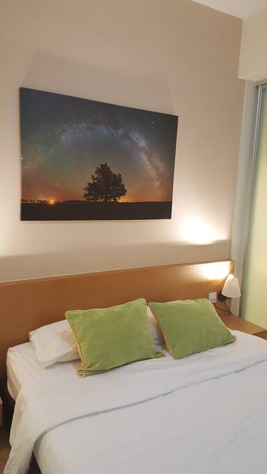 Clean and comfy bed