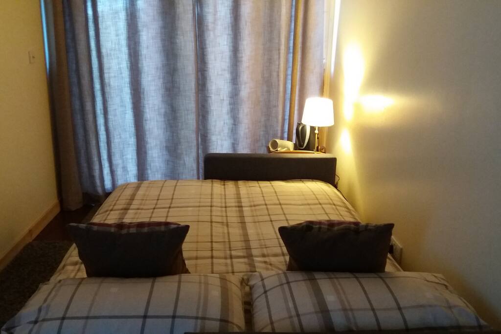 Double sofa bed will be made up on arrival.