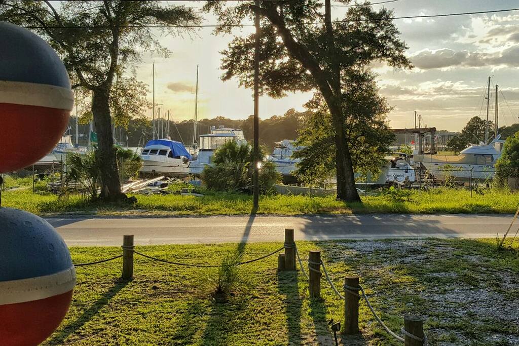 View from the front porch at sunset.