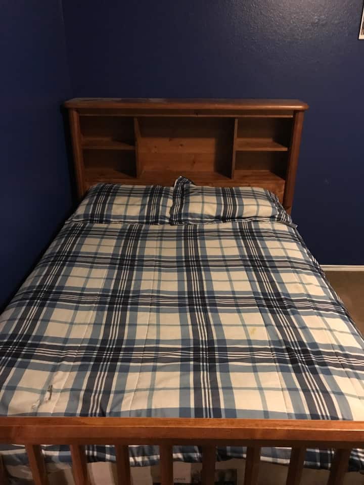 Full size bed in a quiet and comfortable home. Houses for Rent in