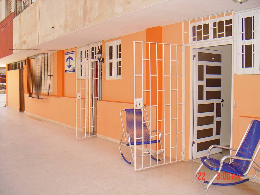 The Dance School (1st door), the Independent Room 1 (2nd door) and the House entrance (3rd door).