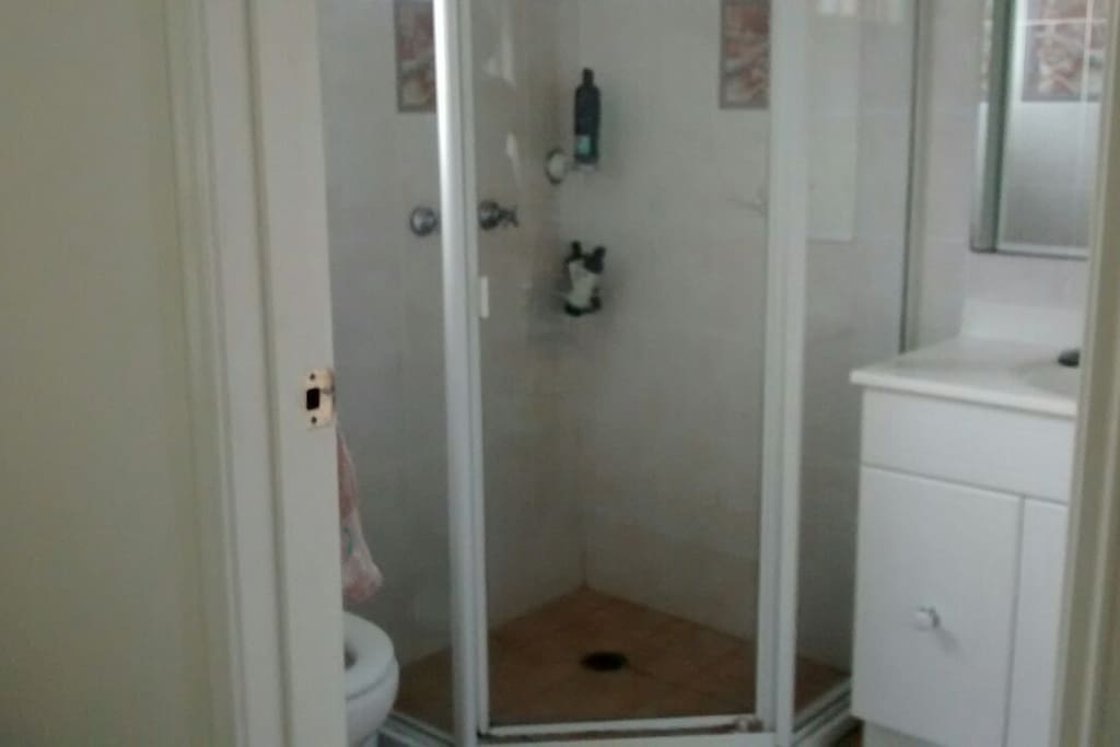 Ensuite bathroom, natural light.