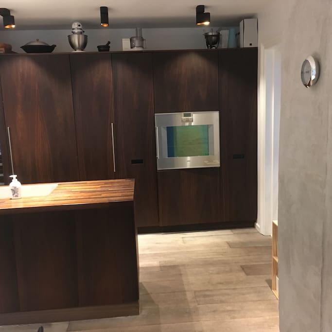 Luxury kitchen with the best materials and appliances - all are Gaggenau.
