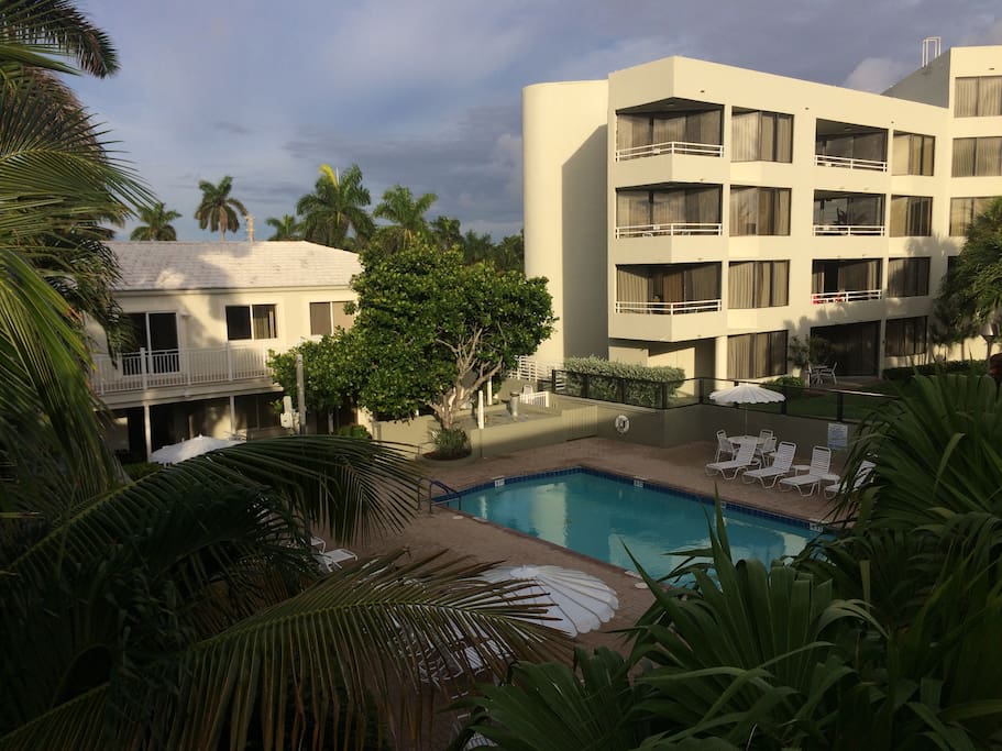 Unit overlooks one of the two pools