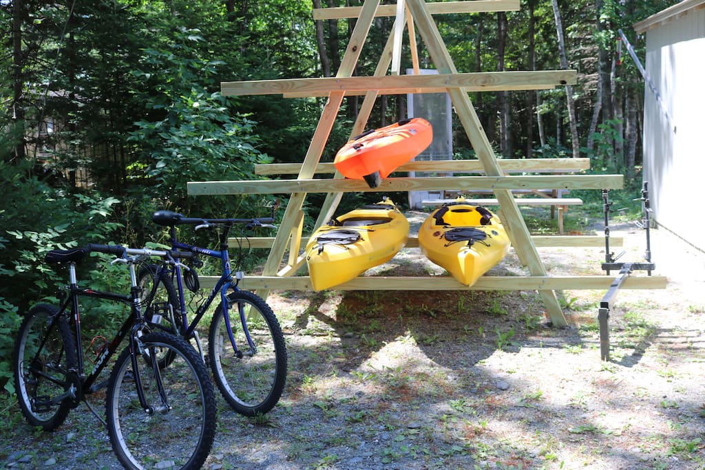 Two adult mountain bikes