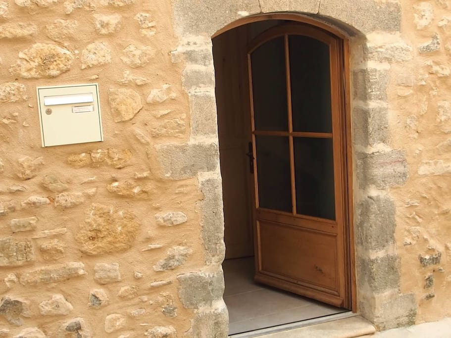 Front entrance to La Miellerie (the Honey House), one bedroom apartment accommodating 2 people