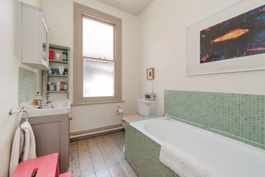 Shared bathroom with bath - another one with shower too