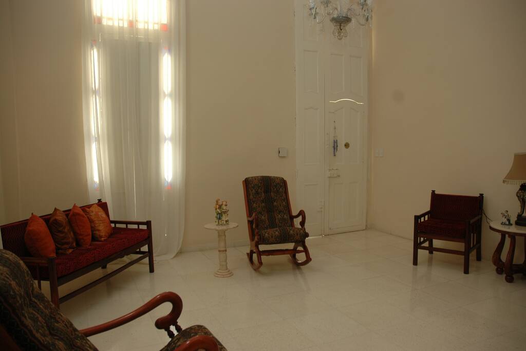 Notice the high ceilings and the beautiful crown molding.