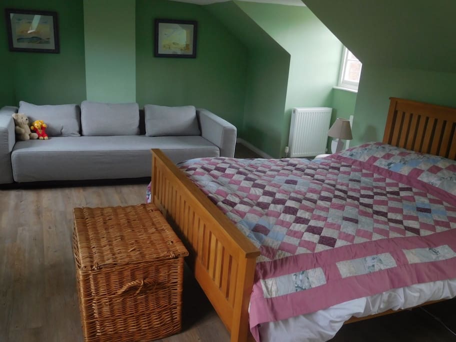 The top bedroom with views over The Green and to the Savernake Forest