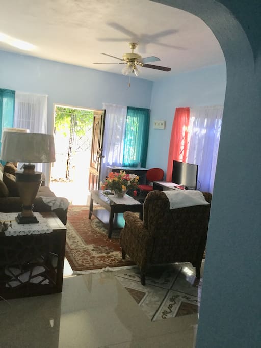 Hallway view to living room