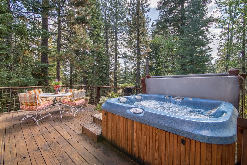 Deck and hot tub