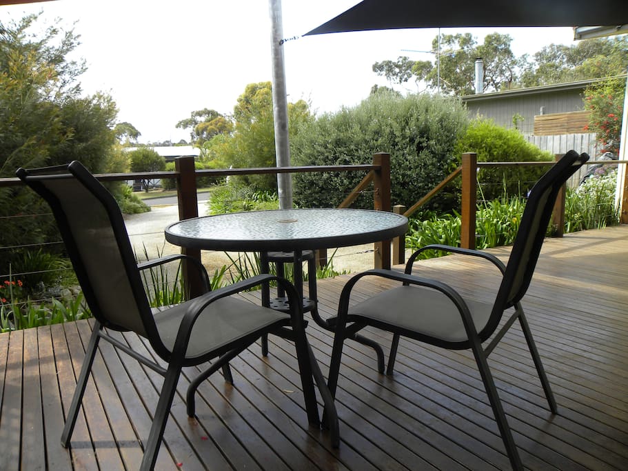 View from front deck towards the road