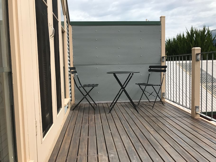 North facing deck where you can have your morning coffee.