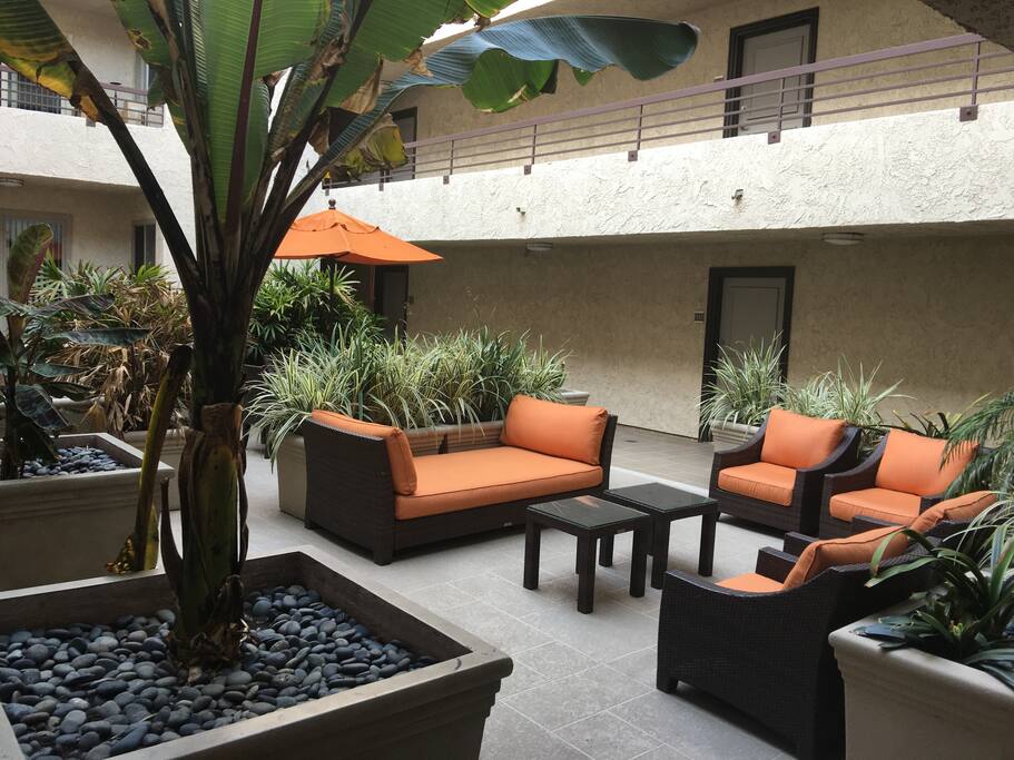 We have a few different patios...