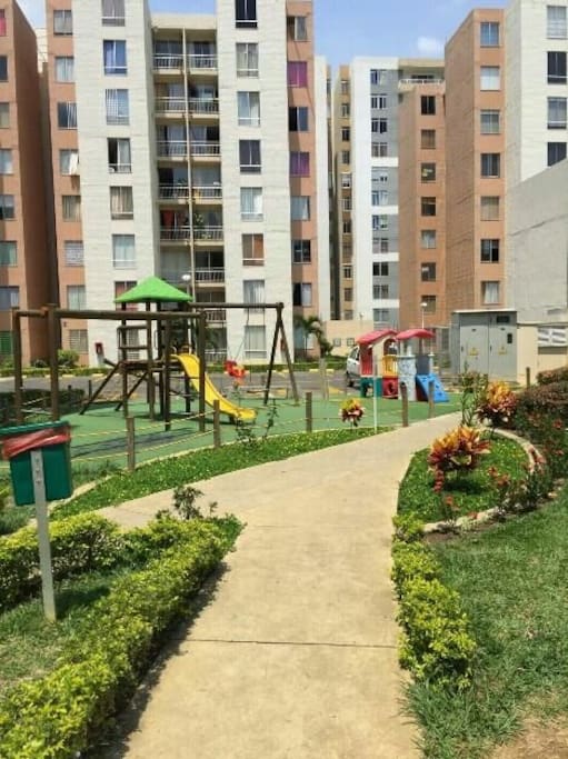 nice park and green zones inside and outside of the property