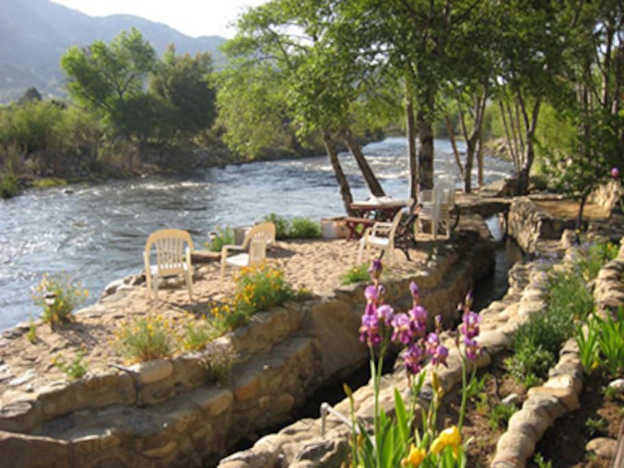 River and beach area.